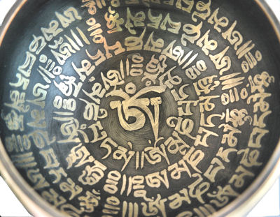 Tibetan calligraphy singing bowl 5" SB-715